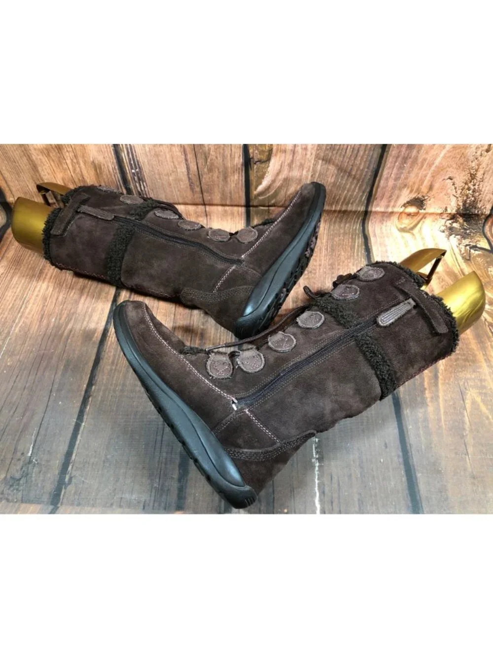 Timberland Girls Kids 4.5 /37  Moorland Hollace Brown Leather Suede Boots